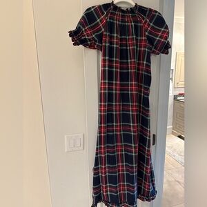 Hill House Plaid Maxi Nap Dress with Puff Sleeves